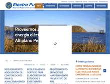 Tablet Screenshot of electropuno.com.pe